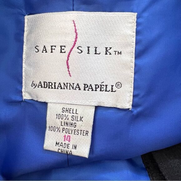 Vintage Adrianna Papell Silk Striped Jacket with Bow Closures - Picture 7 of 8